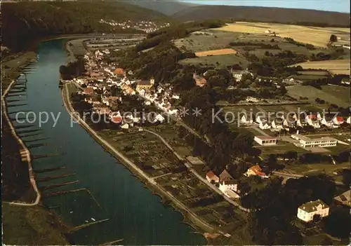 Herstelle Weser Fliegeraufnahme Kat. Beverungen