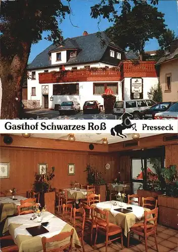 Presseck Gasthof Schwarzes Ross Gaststube Kat. Presseck