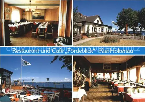 Holtenau Kiel Restaurant Cafe Foerdeblick Gast und Gesellschaftsraum Terrasse Kat. Kiel