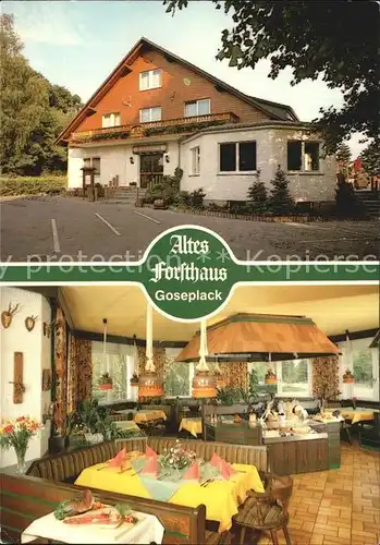 Goseplack Hardegsen Cafe Restaurant Altes Forsthaus Gastraum