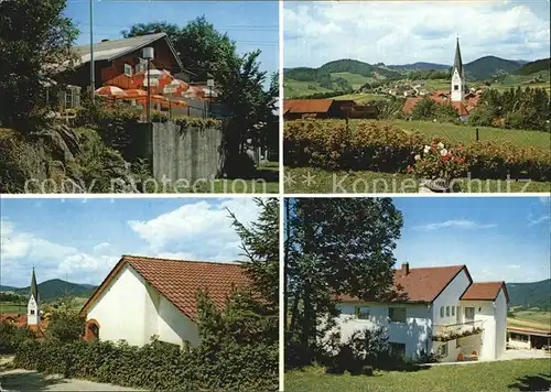 Kumreut Cafe Restaurant Bergschloessl Terrasse Panorama Kat. Roehrnbach