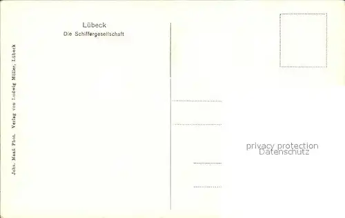 Luebeck Schiffergesellschaft Kat. Luebeck