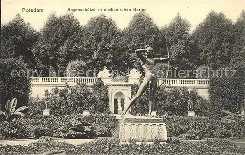 Potsdam Bogenschuetze Sicilianischen Garten Kat. Potsdam