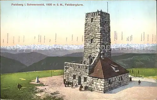 Feldberg Schwarzwald Feldbergturm Panorama Kat. Feldberg (Schwarzwald)