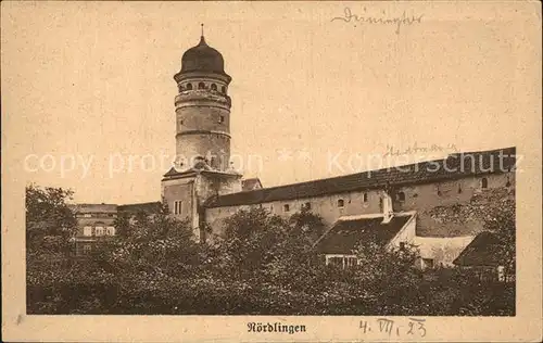 Noerdlingen Stadtmauer Deiningtor Kat. Noerdlingen