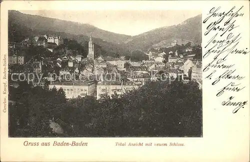 Baden Baden Neues Schloss  Kat. Baden Baden