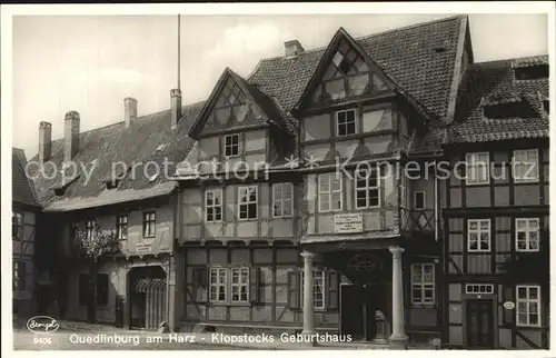 Quedlinburg Klopstocks Geburtshaus Kat. Quedlinburg