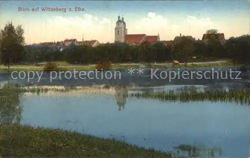 Wittenberg Lutherstadt Kirche Panorama Kat. Wittenberg