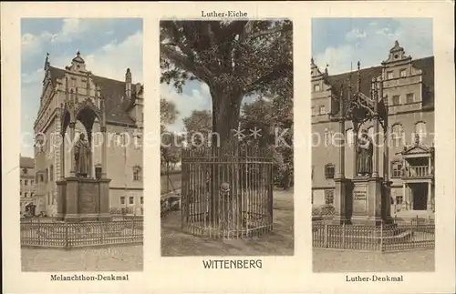 Wittenberg Lutherstadt Melanchthon Denkmal Luther Denkmal Kat. Wittenberg