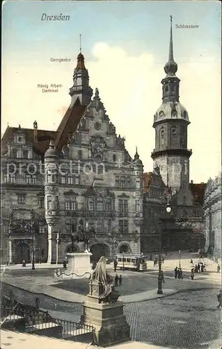 Dresden Schlossturm Georgentor Kat. Dresden Elbe