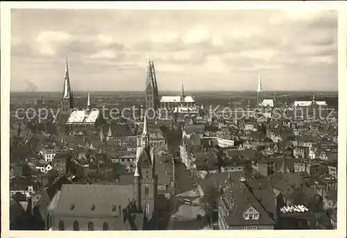 Luebeck Ansicht Kirchen Kat. Luebeck