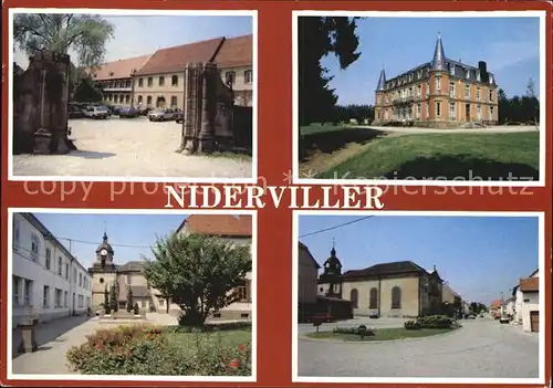 Niderviller Kirche Schloss Platz Kat. Niderviller