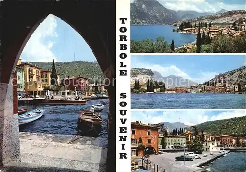 Torbole Lago di Garda Hafen Panorama Promenade Kat. Italien