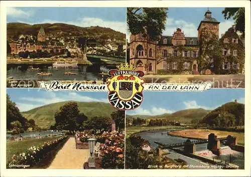 Bad Nassau Burgberg Lahnanlagen Schloss  Kat. Nassau Lahn