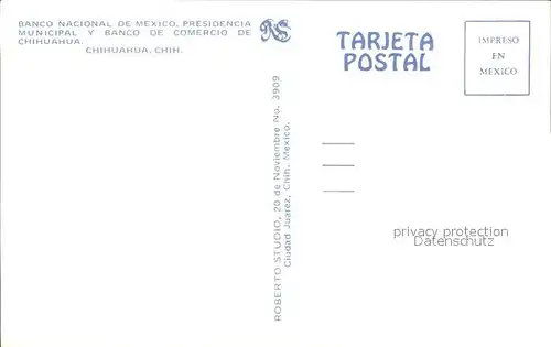 Chihuahua Nationalbank Kat. Chihuahua