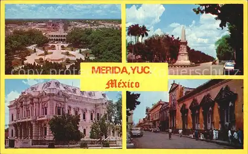 Merida Yucatan Mounument Stadtansichten Panorama Kat. Merida
