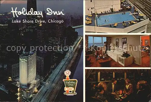 Chicago Illinois Hotel Holiday Inn Lake Shore Drive Kat. Chicago