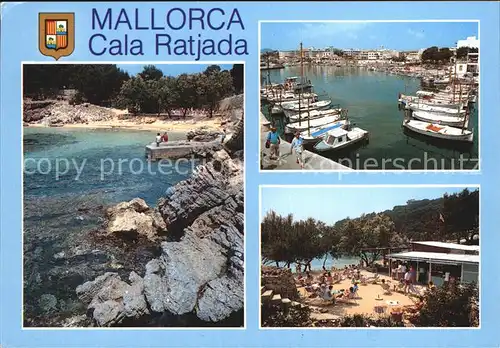 Cala Ratjada Mallorca Bootshafen Strand Kueste Kat. Spanien