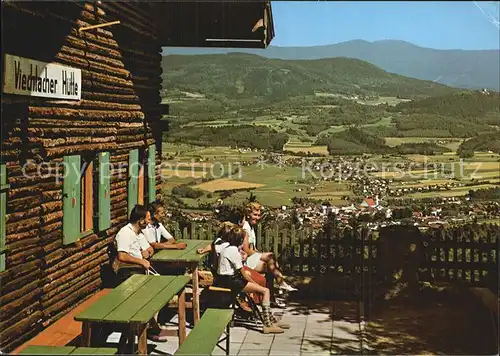 Bayerischer Wald Viechtacher Huette Distelberg Blick Grosser Arber