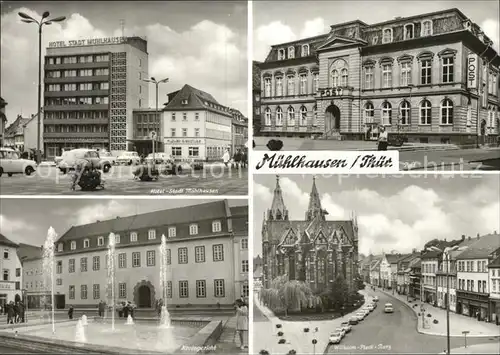 Muehlhausen Thueringen Hotel Post Wilhelm Pieck Platz Kreisgericht Kat. Muehlhausen Thueringen