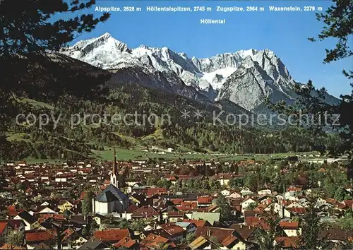 Garmisch Partenkirchen Panorama Zugspitzgruppe H?llental Kat. Garmisch Partenkirchen