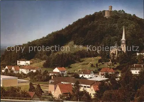 Hohenecken Burg Kirche Ansicht Kat. Kaiserslautern