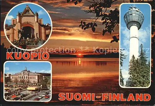 Kuopio Fernsehturm Kirche Stadtansicht Kat. Kuopio