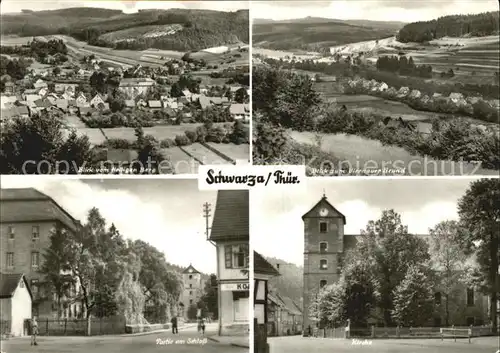 Schwarza Thueringer Wald Blick vom Heiligen Berg Partie am Schloss Viernauer Grund Kat. Schwarza Suhl