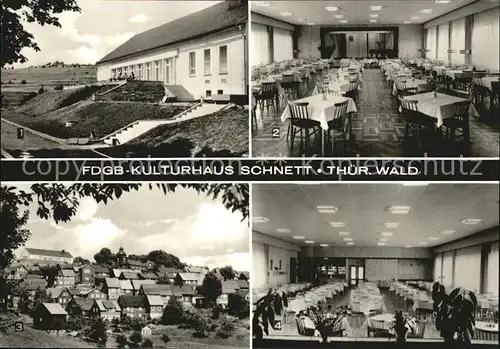 Schnett FDGB Kulturhaus Kultursaal  Kat. Masserberg Thueringer Wald