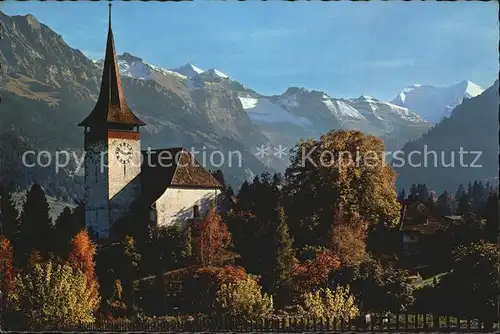 Frutigen BE Herbststimmung Sattelhorn Doldenhoerner Fisistoecke Kat. Frutigen