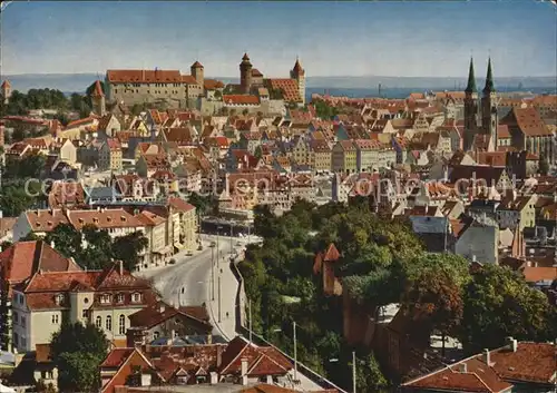 Nuernberg mit Burg und Sebalduskirche Kat. Nuernberg