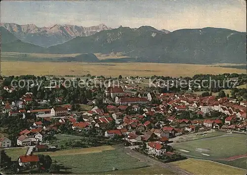 Murnau Fliegeraufnahme mit Zugspitzmassiv Kat. Murnau a.Staffelsee