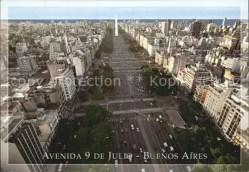 Buenos Aires Fliegeraufnahme Avenida 9 de Julio Kat. Buenos Aires