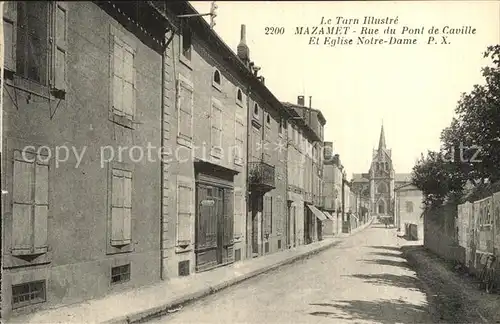 Mazamet Rue du Pont de Caville Eglise Notre Dame Kat. Mazamet