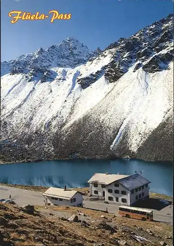 Flueela Pass Hospiz mit Schwarzhorn Kat. Flueela