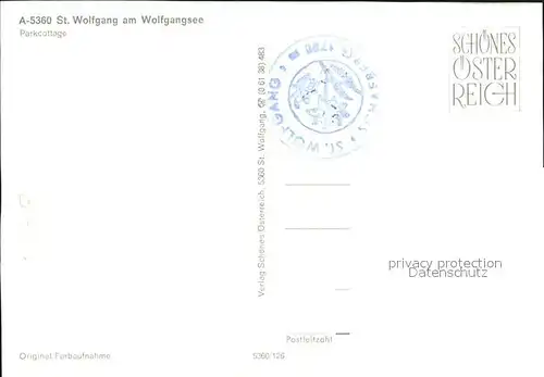 St Wolfgang Salzkammergut Fliegeraufnahme Parkcottage Kat. St. Wolfgang im Salzkammergut