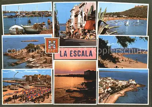 La Escala Costa Brava Strandpartien Fliegeraufnahmen Hafen Kat. Spanien