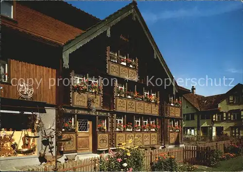 Appenzell IR Bemaltes Haus des Glockensattlers Engelgasse Kat. Appenzell