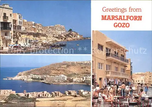 Gozo Malta Marsalforn Partie am Meer Kat. Malta