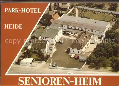 Heide Holstein Park Hotel Heide Fliegeraufnahme Gastraeume Gaestezimmer Kat. Heide