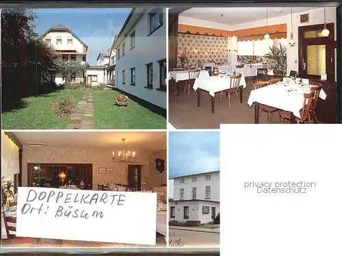 Buesum Nordseebad Hotel Pension Siegfried Halle Garten Gastraum Kat. Buesum