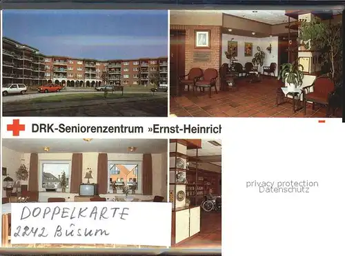 Buesum Nordseebad DRK Seniorenzentrum Ernst Heinrich Dethlefs Haus Halle Gastraum Speisesaal Kat. Buesum