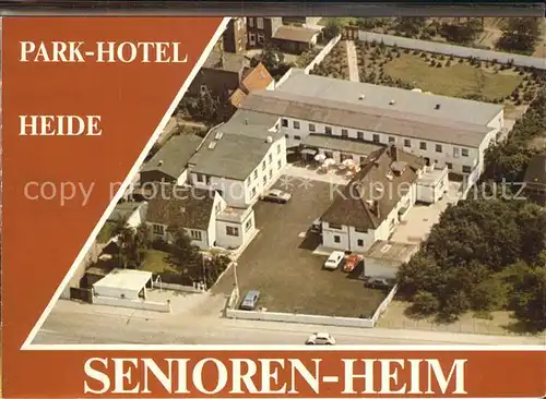Heide Holstein Fliegeraufnahme Park Hotel Heide Seniorenheim Gastraum Gaestezimmer Kat. Heide