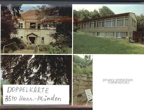 Hann. Muenden Seniorenheim Belvedere Eingang Park Gastraum Terrasse Kat. Hann. Muenden