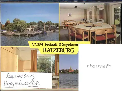 Ratzeburg CVJM Freizeit und Segelzentrum Hafen Gastraeume Segelboote Kat. Ratzeburg