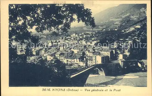 Nyons Drome Vue generale et le Pont Kat. Nyons