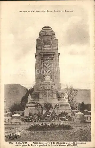 Besancon Doubs Monument aux morts Grande Guerre Kriegerdenkmal 1. Weltkrieg Kat. Besancon