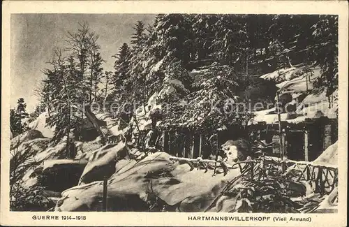 Hartmannswillerkopf en hiver Grande Guerre 1914 1918 Kat. Hartmannswiller