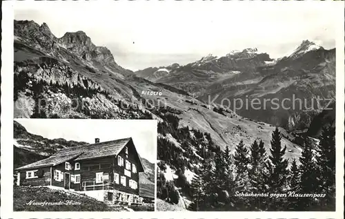 Schaechental UR mit Klausenpass Naturfreunde Huette  Kat. Schaechentaler Windgaellen