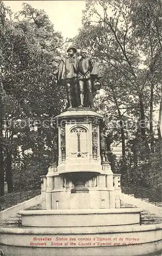 Bruxelles Bruessel Statue des Comtes d Egmont et de Hornes Monument Kat. 
